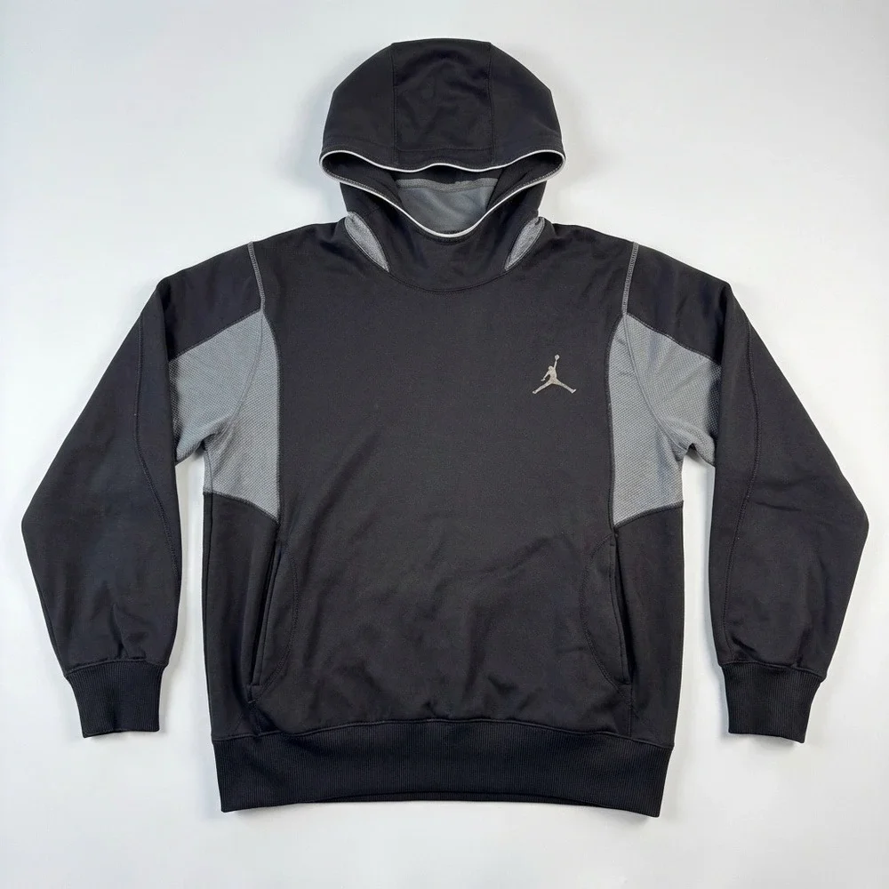 Jordan Brand Nike Flight Fleece Hoodie‎ Black Grey Men's Large
